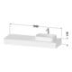 Duravit Console Qatego 160x55x17 cm, blanc mat, 1 découpe, lavabo droit-3