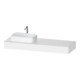 Duravit Console Qatego 160x55x17 cm, blanc mat, 1 découpe, lavabo gauche-1