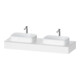 Duravit Console Qatego 160x55x17 cm, blanc mat, 2 trous, lavabo double face-1