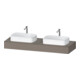 Duravit Console Qatego 160x55x17 cm, blanc mat, 2 trous, lavabo double face-1