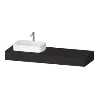 Duravit Console Qatego 160x55x17 cm, gris, 1 découpe, évier gauche