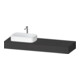 Duravit Console Qatego 160x55x17 cm, gris mat, 1 découpe, lavabo gauche-1
