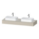 Duravit Console Qatego 160x55x17 cm, T m, 2 A., lavabo double face-1