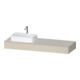 Duravit Console Qatego 160x55x17 cm, T mat, 1 découpe, lavabo gauche-1