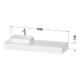 Duravit Console Qatego 160x55x17 cm, T mat, 1 découpe, lavabo gauche-3