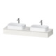 Duravit Console Qatego 160x55x17cm, blanc mat, 2 trous, lavabo double face-1