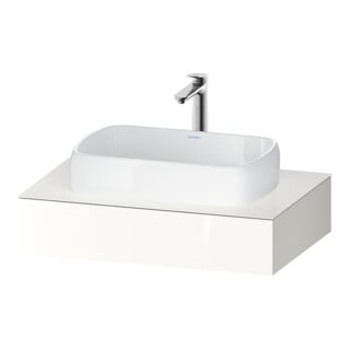 Duravit Console Qatego 80x55x17 cm, blanc brillant, 1 découpe