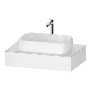Duravit Console Qatego 80x55x17 cm, blanc mat, 1 découpe