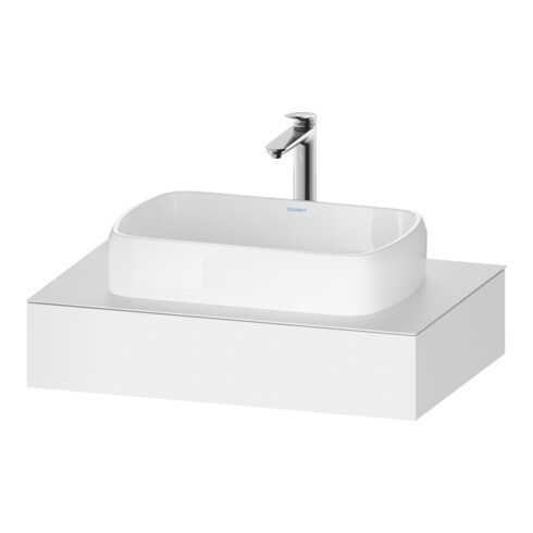 Duravit Console Qatego 80x55x17 cm, blanc mat, 1 découpe