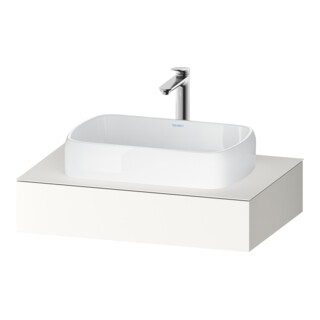 Duravit Console Qatego 80x55x17 cm, blanc super mat, 1 découpe