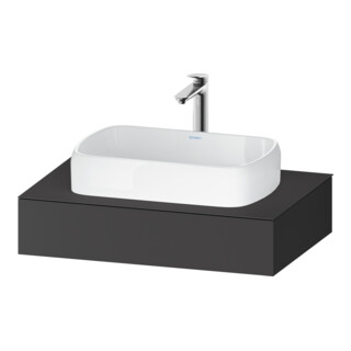 Duravit Console Qatego 80x55x17 cm, graphite mat, 1 découpe