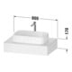 Duravit Console Qatego 80x55x17 cm, graphite mat, 1 découpe-3