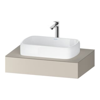 Duravit Console Qatego 80x55x17 cm, taupe mat, 1 découpe