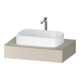 Duravit Console Qatego 80x55x17 cm, taupe mat, 1 découpe-1