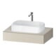 Duravit Console Qatego 80x55x17 cm, taupe supermat, 1 découpe-1