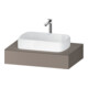 Duravit Console Qatego 80x55x17cm, Basalte mat, 1 découpe-1