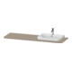 Duravit Console Vasque Happy D.2 Plus 160x55 cm, 1 découpe, robinetterie droite, lin-1