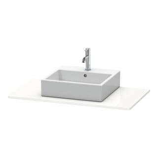 Duravit Console XSquare 100x55 cm, blanc mat, avec 1 découpe