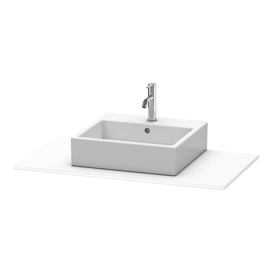 Duravit Console XSquare 100x55 cm, blanc mat, avec 1 découpe