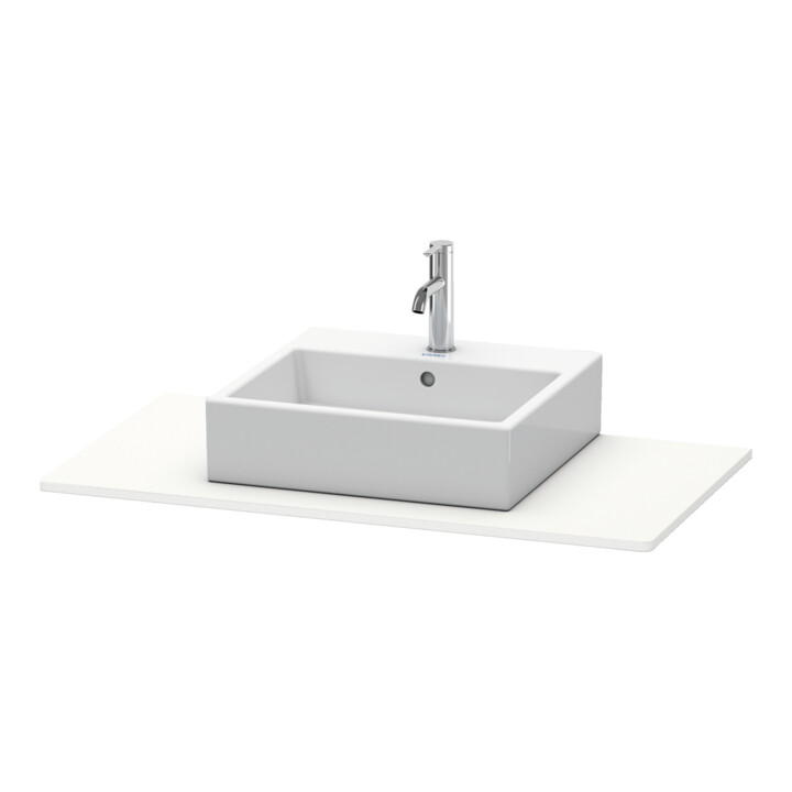 Duravit Console XSquare 100x55 cm, blanc mat, avec 1 découpe