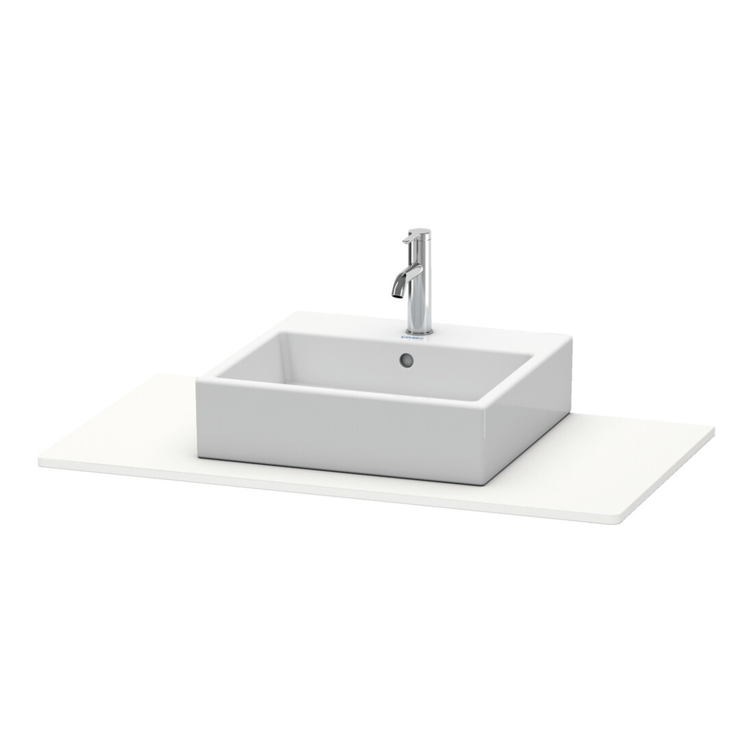 Duravit Console XSquare 100x55 cm, blanc mat, avec 1 découpe