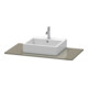 Duravit Console XSquare 100x55 cm, flan. gris brillant, avec 1 découpe-3