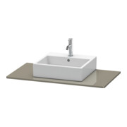 Duravit Console XSquare 100x55 cm, flan. gris brillant, avec 1 découpe-3