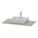 Duravit Console XSquare 100x55 cm, gris pierre mat, avec 1 découpe-3