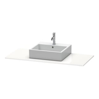 Duravit Console XSquare 120x55 cm, blanc mat, avec 1 découpe
