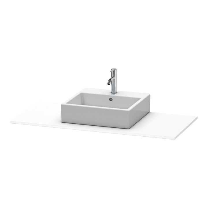 Duravit Console XSquare 120x55 cm, blanc mat, avec 1 découpe