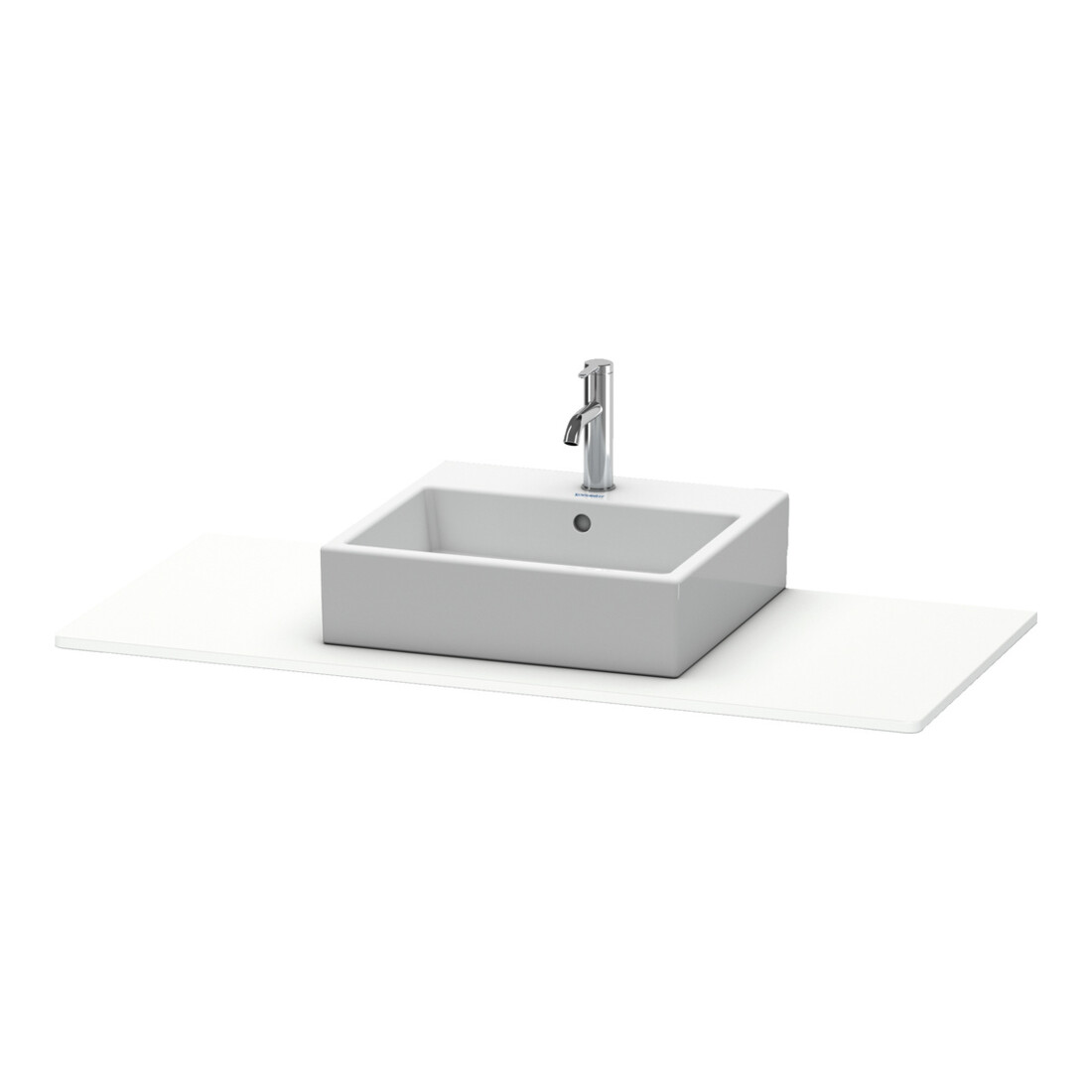 Duravit Console XSquare 120x55 cm, blanc mat, avec 1 découpe