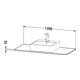 Duravit Console XSquare 120x55 cm, blanc mat, avec 1 découpe-4
