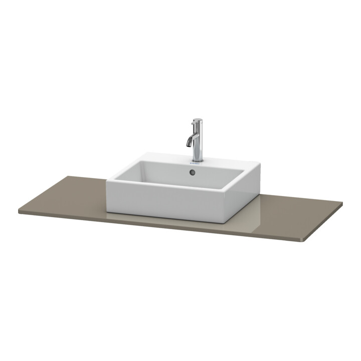 Duravit Console XSquare 120x55 cm, flanc gauche brillant, avec 1 découpe