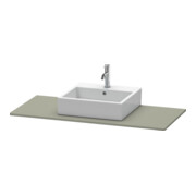 Duravit Console XSquare 120x55 cm, gris pierre mat, avec 1 découpe-3