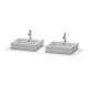 Duravit Console XSquare 140x55 cm, blanc, 2 sorties, lavabo double face