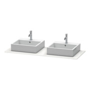 Duravit Console XSquare 140x55 cm, blanc, 2 sorties, lavabo double face-3