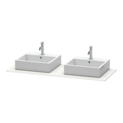 Duravit Console XSquare 140x55 cm, blanc mat, 2 sorties, lavabo double face-3