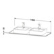 Duravit Console XSquare 140x55 cm, E s, m 2 sorties, lavabo double face