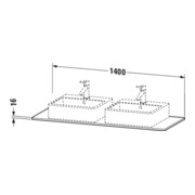 Duravit Console XSquare 140x55 cm, E s, m 2 sorties, lavabo double face-4