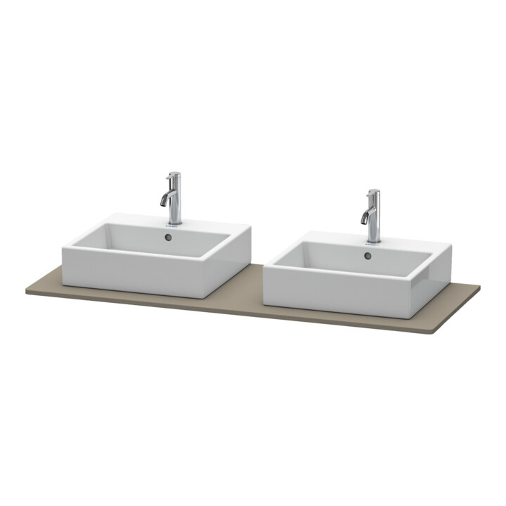 Duravit Console XSquare 140x55 cm, f G m, avec 2 sorties, lavabo double face