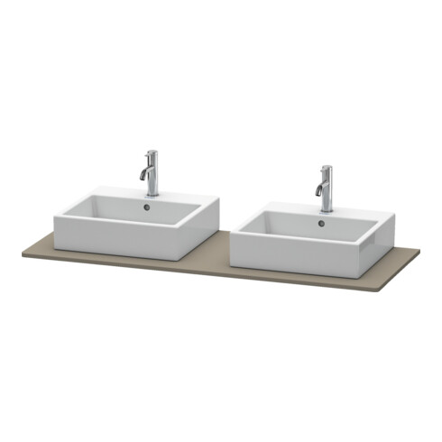 Duravit Console XSquare 140x55 cm, f G m, avec 2 sorties, lavabo double face
