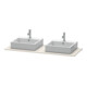 Duravit Console XSquare 140x55 cm, H, avec 2 sorties, lavabo double face-3