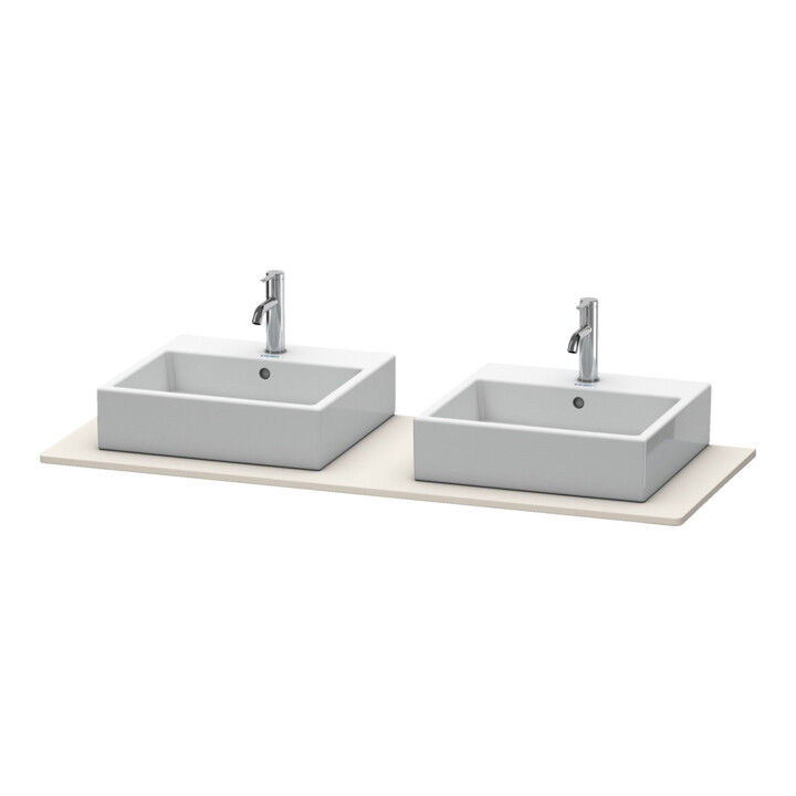 Duravit Console XSquare 140x55 cm, H, avec 2 sorties, lavabo double face