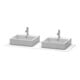 Duravit Console XSquare 140x55 cm, s g, m 2 sorties, lavabo double face-1