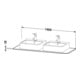 Duravit Console XSquare 140x55 cm, s g, m 2 sorties, lavabo double face