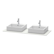 Duravit Console XSquare 140x55 cm, sans trou, 2 sorties, lavabo double face-3