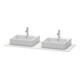 Duravit Console XSquare 140x55 cm, sans trou, 2 sorties, lavabo double face-4