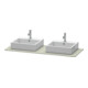 Duravit Console XSquare 140x55 cm, T m, m 2 sorties, lavabo double face