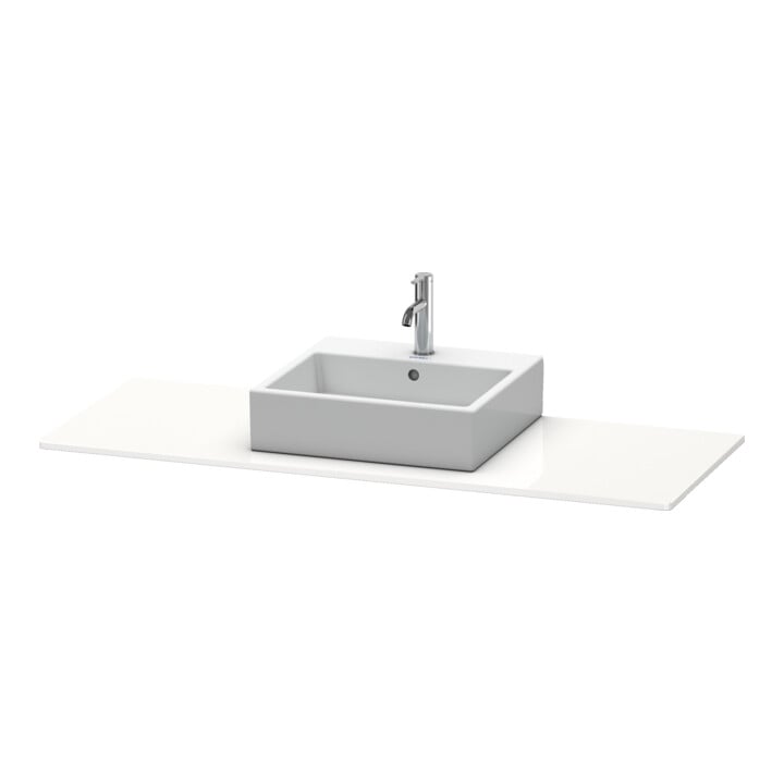 Duravit Console XSquare 140x55x1,6 cm, avec 1 AS, AS avec, blanc brillant