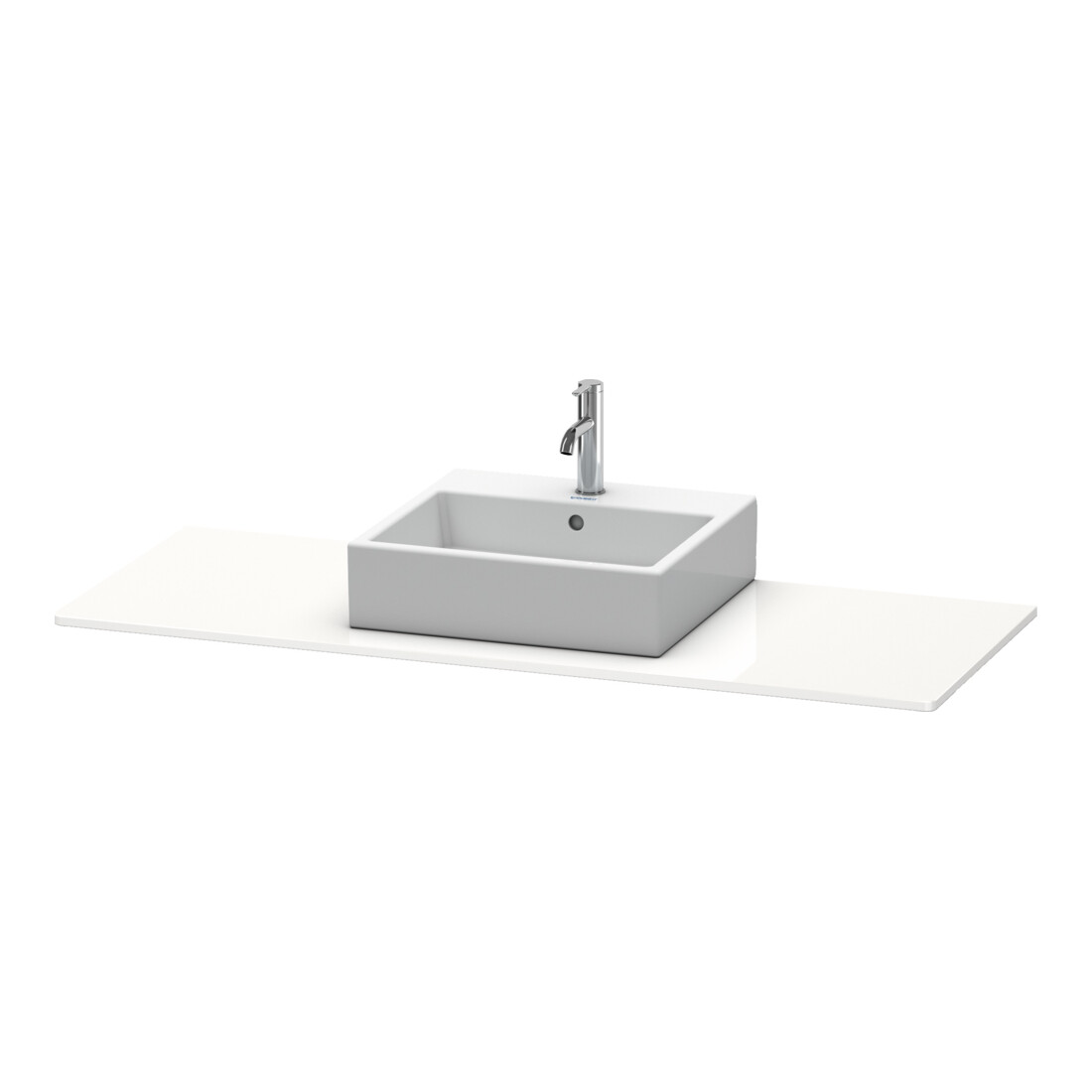 Duravit Console XSquare 140x55x1,6 cm, avec 1 AS, AS avec, blanc brillant